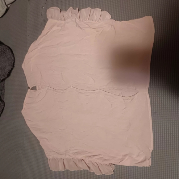 William Rast Light Pink Ruffle Sleeve Blouse - Picture 4 of 4